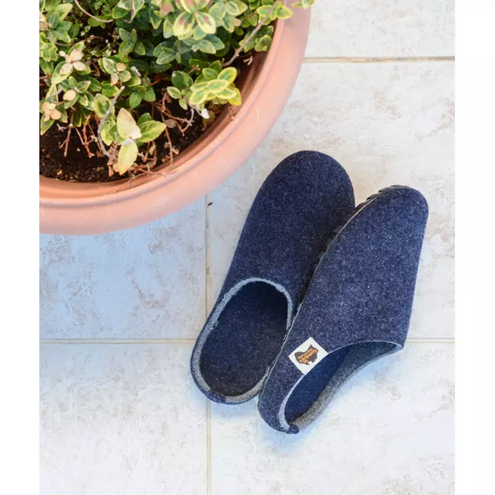 Gumbies Outback Slippers, Navy/Grey, large image number 3