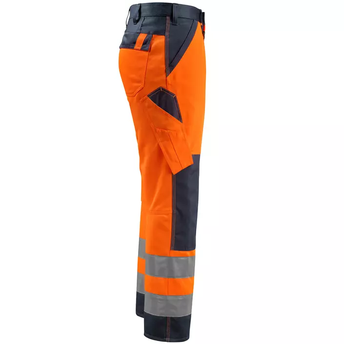 Mascot Safe Light Maitland work trousers, Hi-Vis Orange/Dark Marine, large image number 3