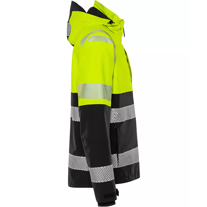 Fristads shell jacket 4690 GLS, Hi-vis Yellow/Black, large image number 4