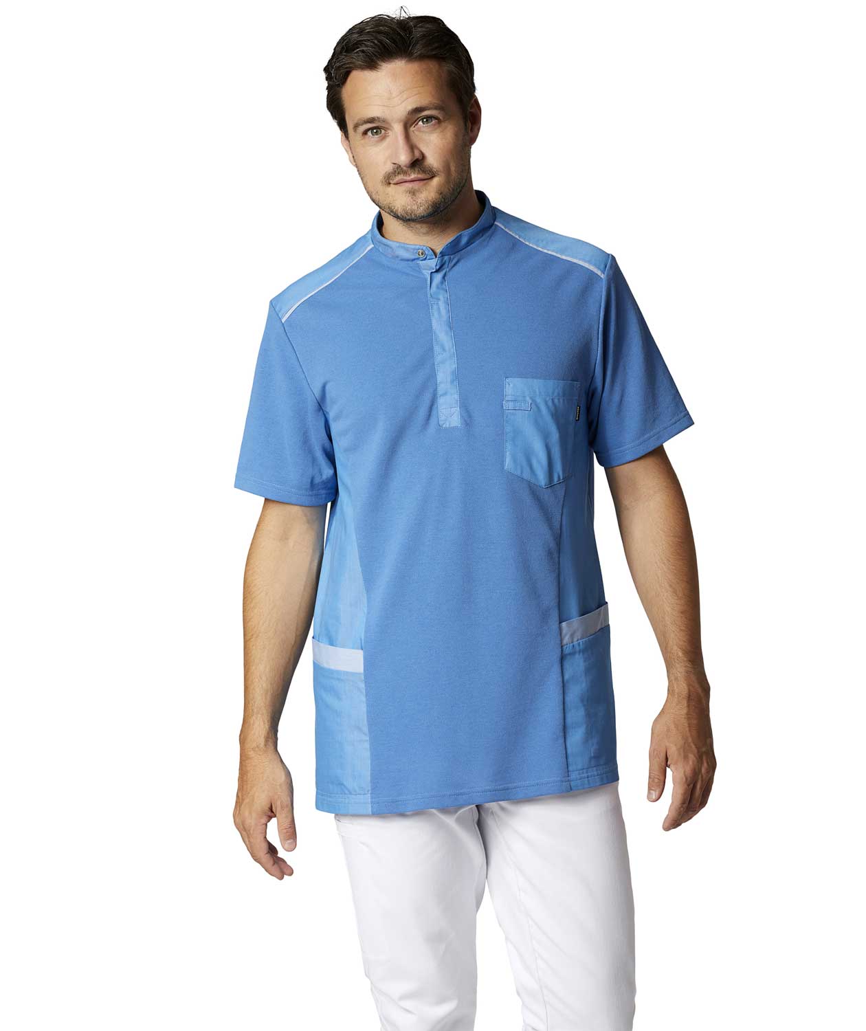 Kentaur  pique tunic, Blue Melange