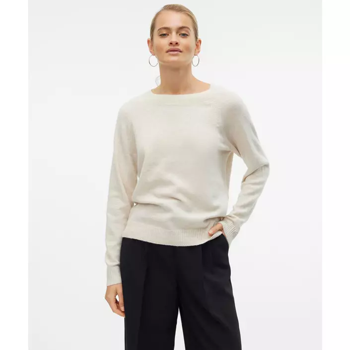 Vero Moda VMDOFFY stickad tröja dam, Birch Melange, large image number 1