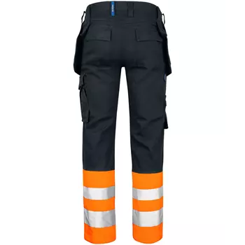 ProJob craftsman trousers 6530, Black/Hi-vis Orange
