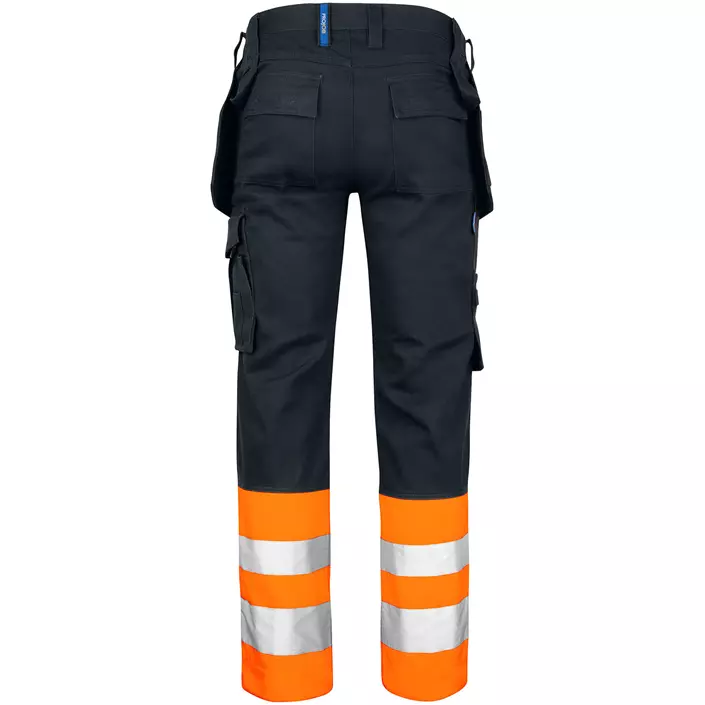 ProJob craftsman trousers 6530, Black/Hi-vis Orange, large image number 1