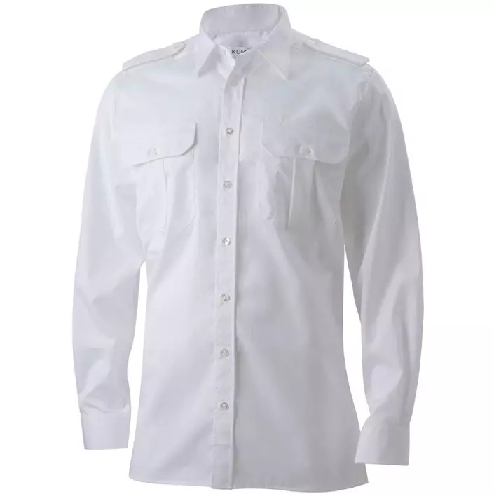 Kümmel Frank Slim fit pilotskjorte med ekstra ermlengde, Hvit, large image number 0