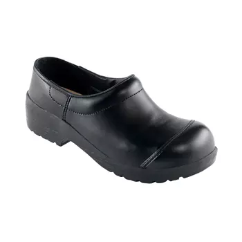 Euro-Dan PU-Wood hygiene safety clogs with heel cover SB, Black