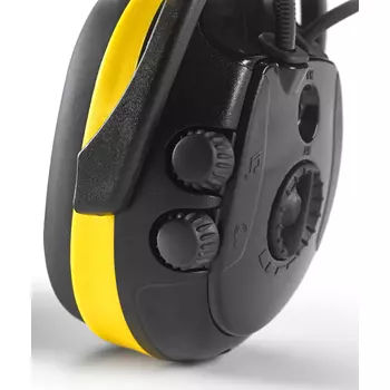 Hellberg Secure RELAX høreværn til hjelmmontering, Sort/Gul