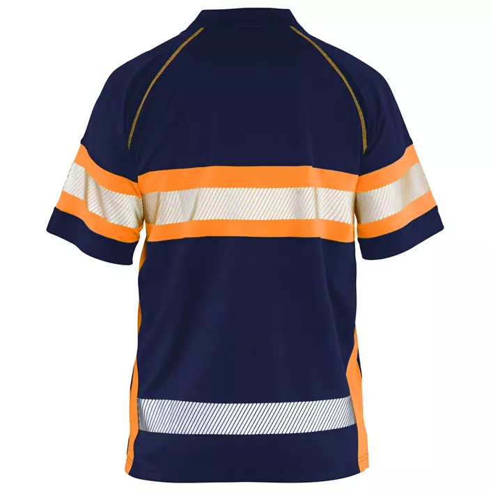 Blåkläder polo T-skjorte, Marine/Hi-Vis Oransje, large image number 1