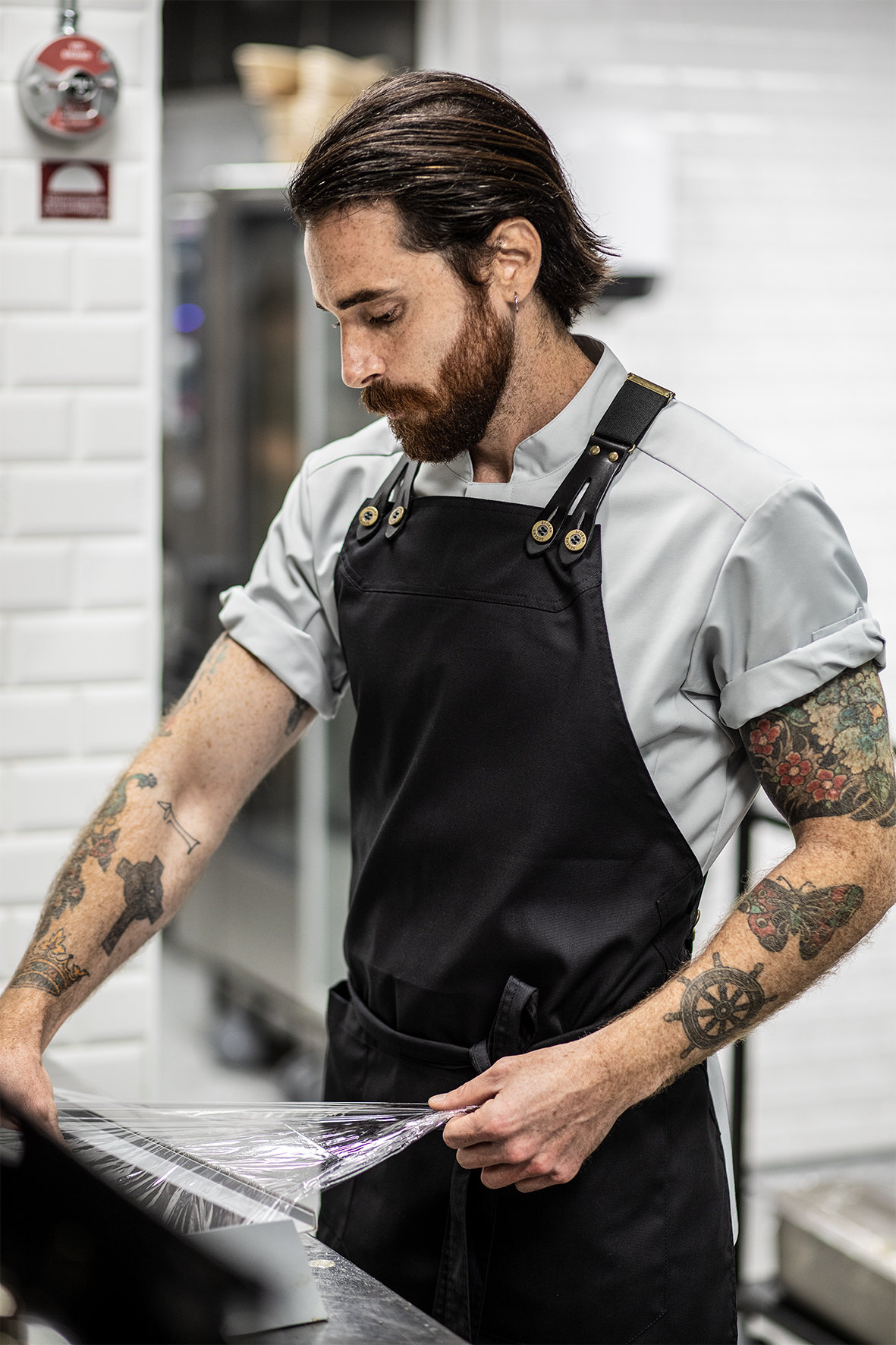 Segers adjustable braces with leather for apron