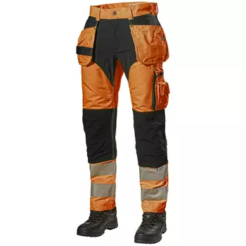 L.Brador craftsman trousers 117PB, Hi-Vis Orange/Black