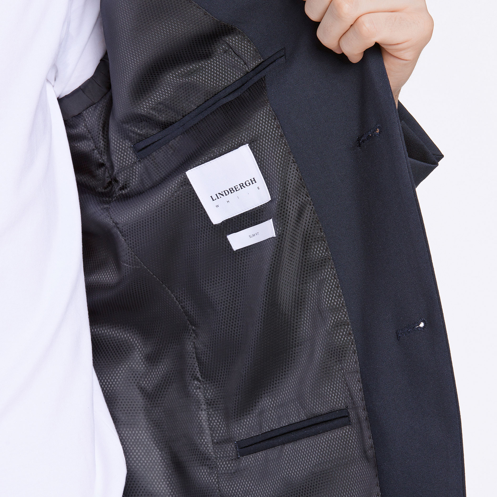 Lindbergh slim fit kavaj, Navy, large image number 4