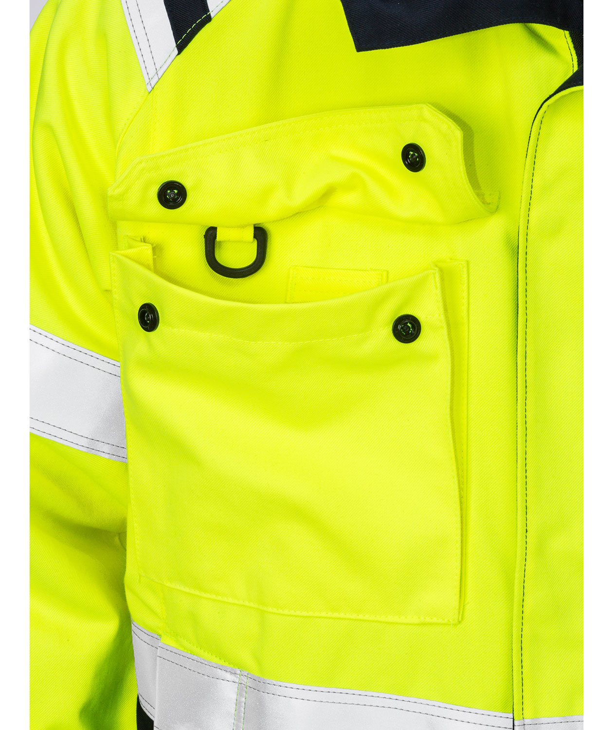 Fristads winter jacket 4185, Hi-vis Yellow/Marine, large image number 3