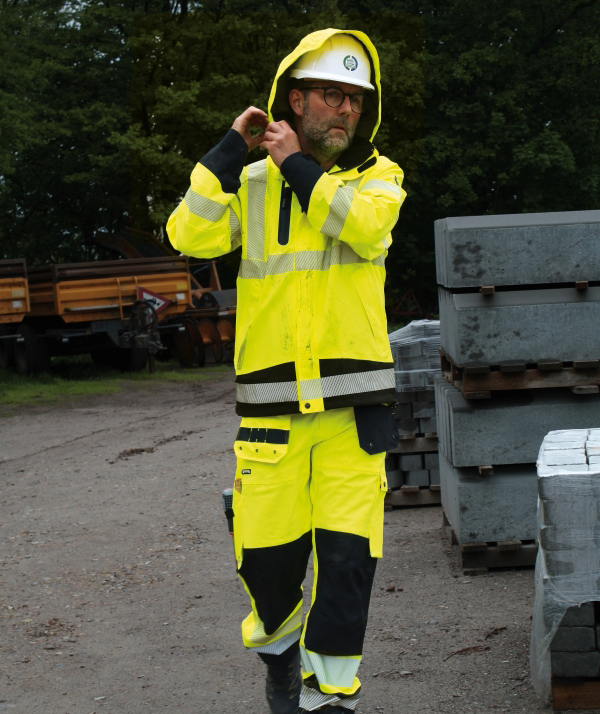 Lyngs&oslash;e stretch shell jacket full stretch, Hi-vis Yellow/Black, large image number 3