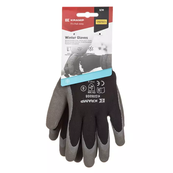 Kramp latex dipped winter gloves, Black, large image number 2