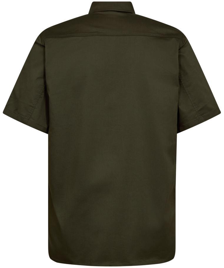 Engel Extend kort&aelig;rmet arbejdsskjorte, Forest green
