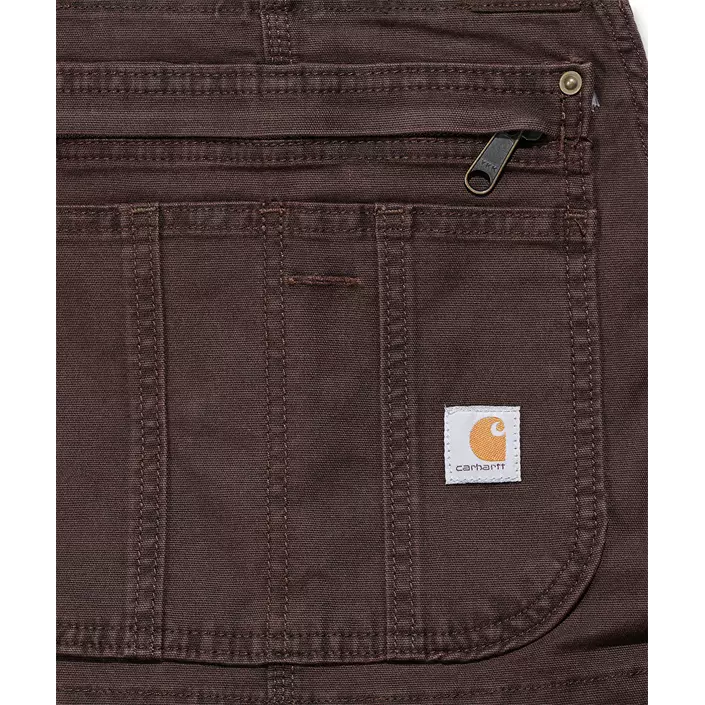 Carhartt Double Front BIB overall dam, Mörkbrun, large image number 3