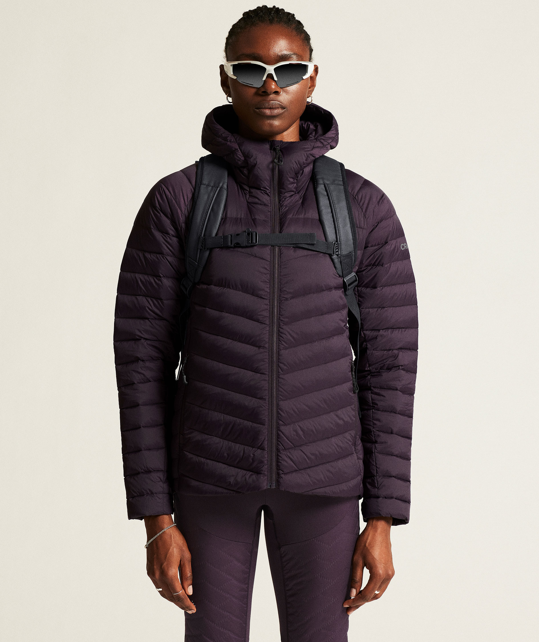 Craft ADV Explore Light women's down jacket, Dk Plum