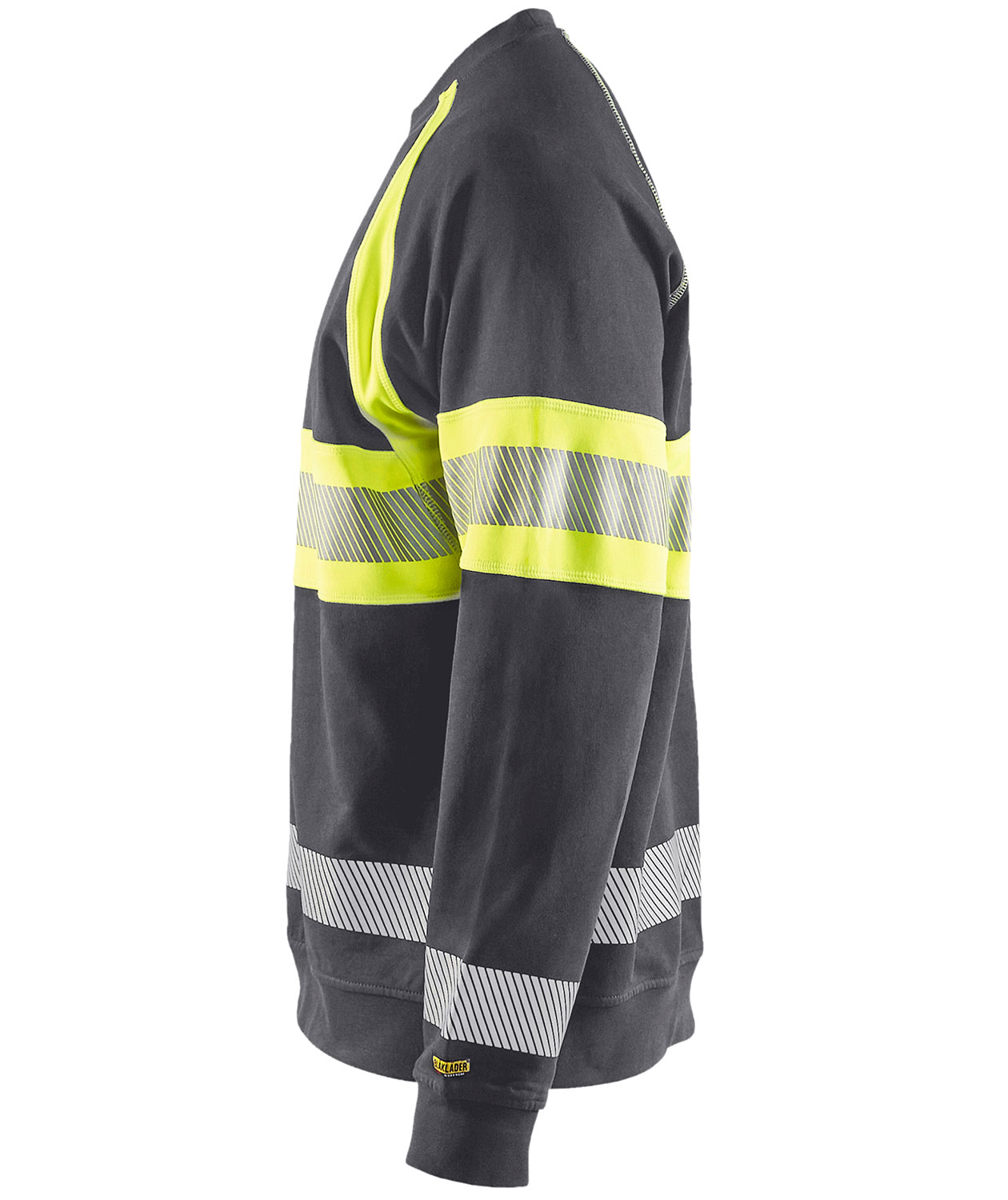 Bl&aring;kl&auml;der sweatshirt, Mellemgr&aring;/Hi-Vis Gul, large image number 3