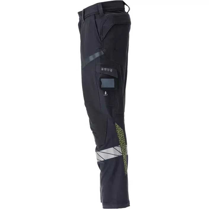 Mascot Accelerate Multisafe arbejdsbukser full stretch, Mørk Marine/Hi-Vis Gul, large image number 3