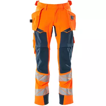 Mascot Accelerate Safe håndværkerbukser Full stretch, Hi-Vis Orange/Mørk Petrolium