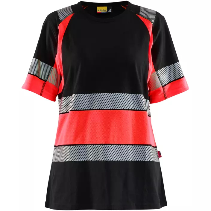 Blåkläder T-shirt dam, Svart/Varselröd, large image number 0