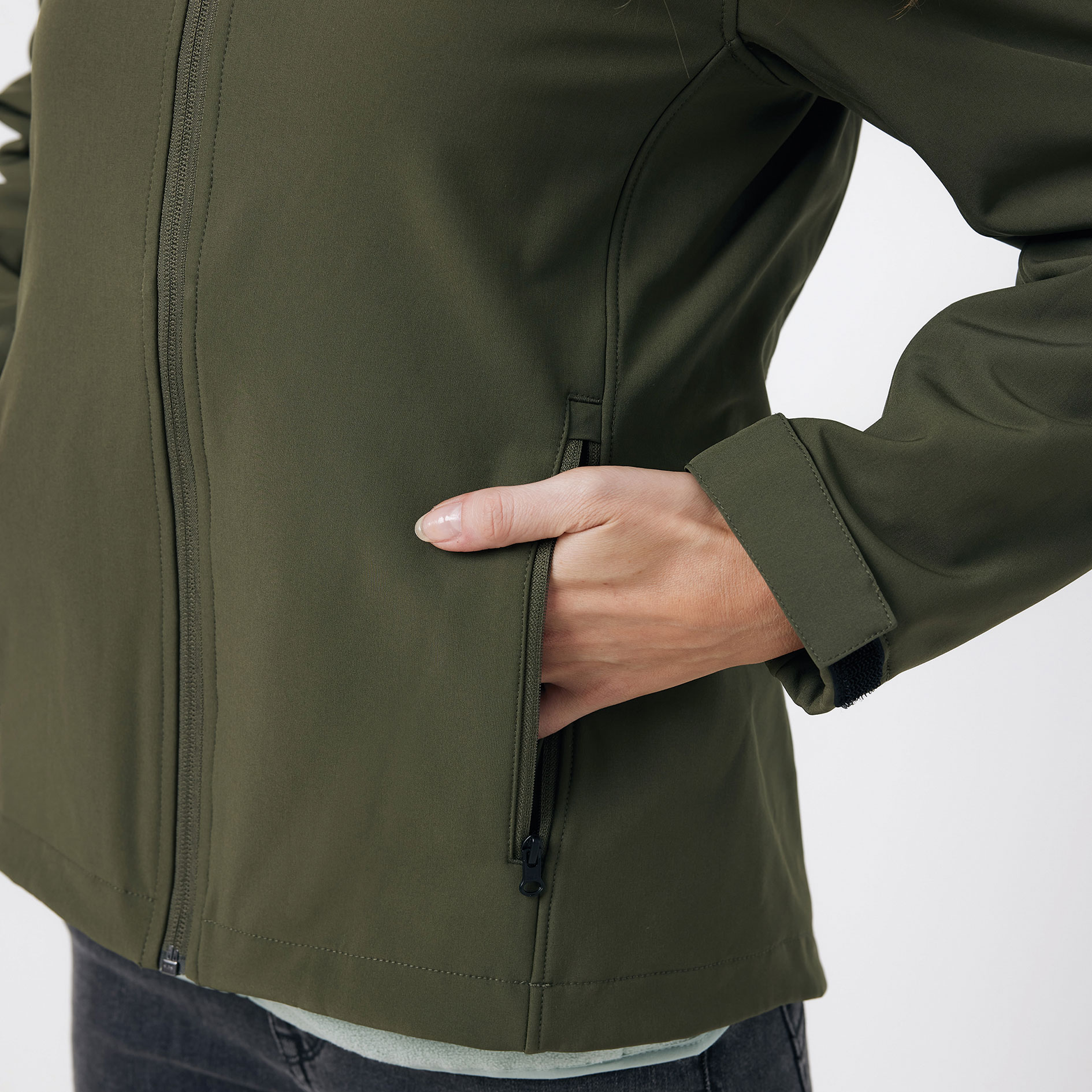 Iqoniq Makalu softshelljacka dam, Khaki, large image number 4