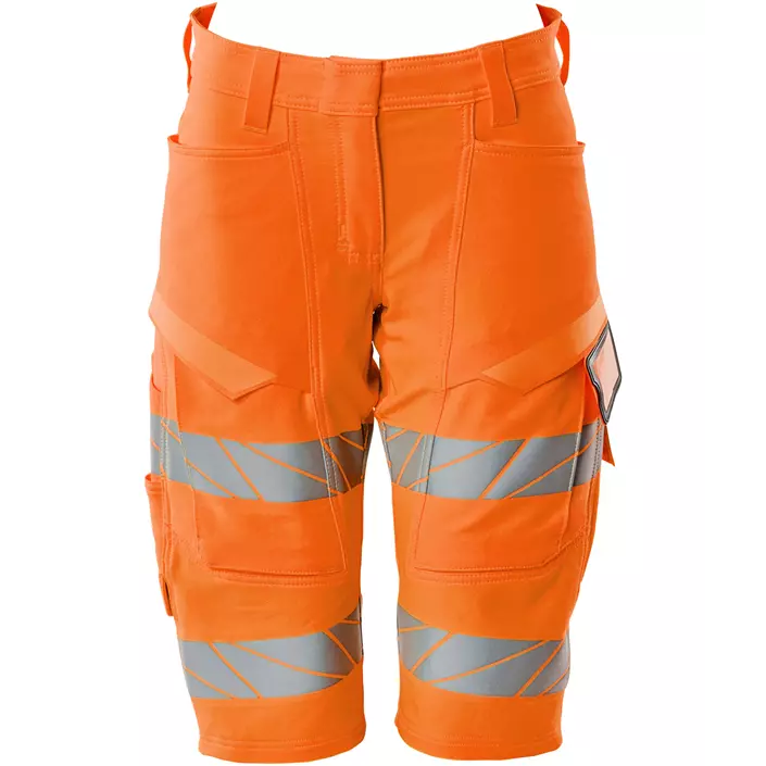 Mascot Accelerate Safe diamond fit shorts dam full stretch, Varsel Orange, large image number 0