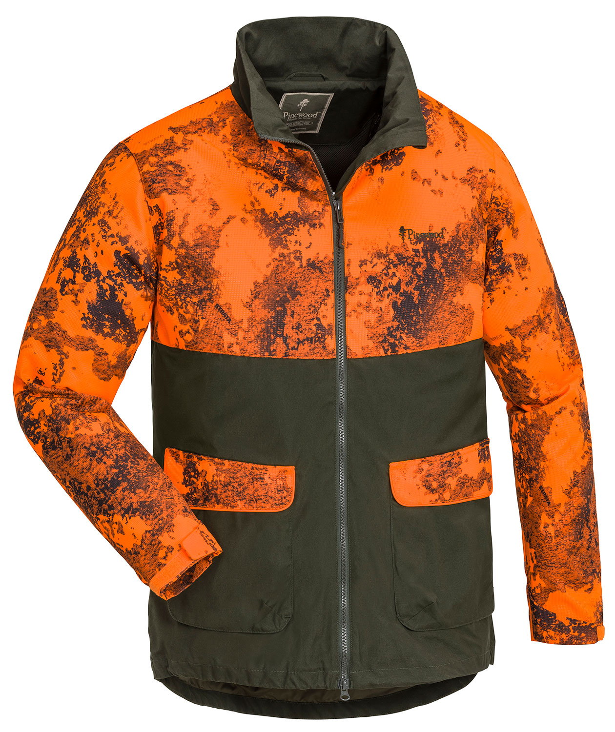 Køb Pinewood Cumbria Wood jakke, Mosgrøn/strata blaze hos Billig