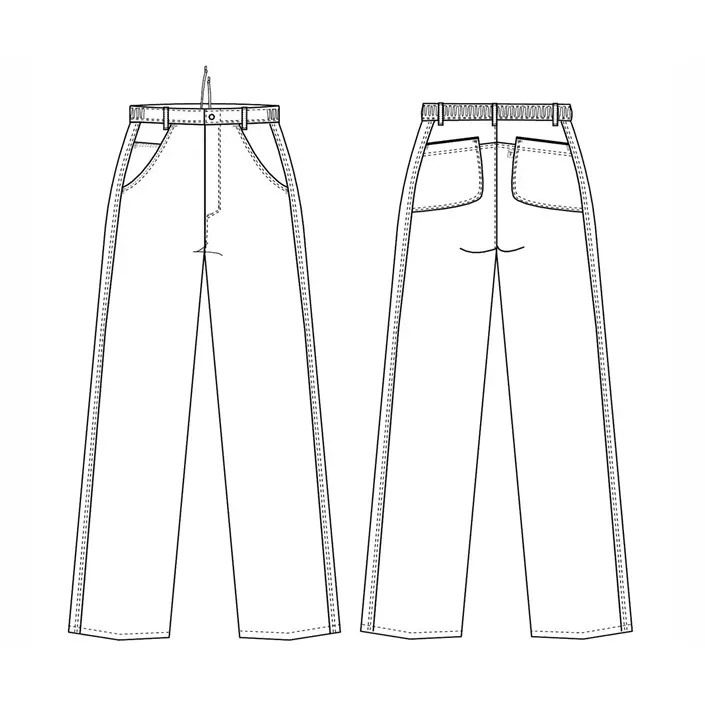 Kentaur unisex chefs trousers, White, large image number 1