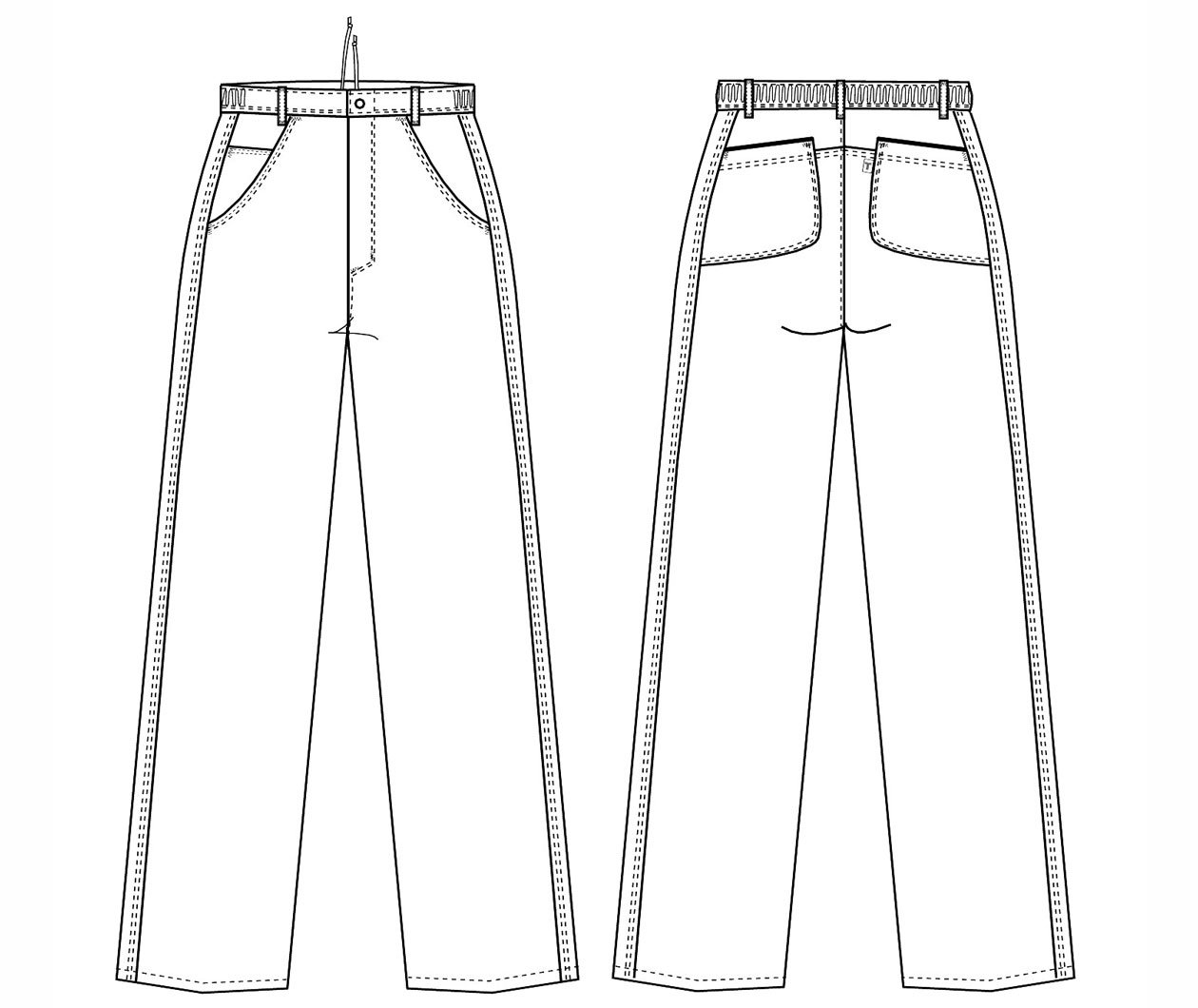 Kentaur trousers leg lengt 86 cm, White