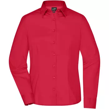 James & Nicholson modern fit skjorta dam, Röd