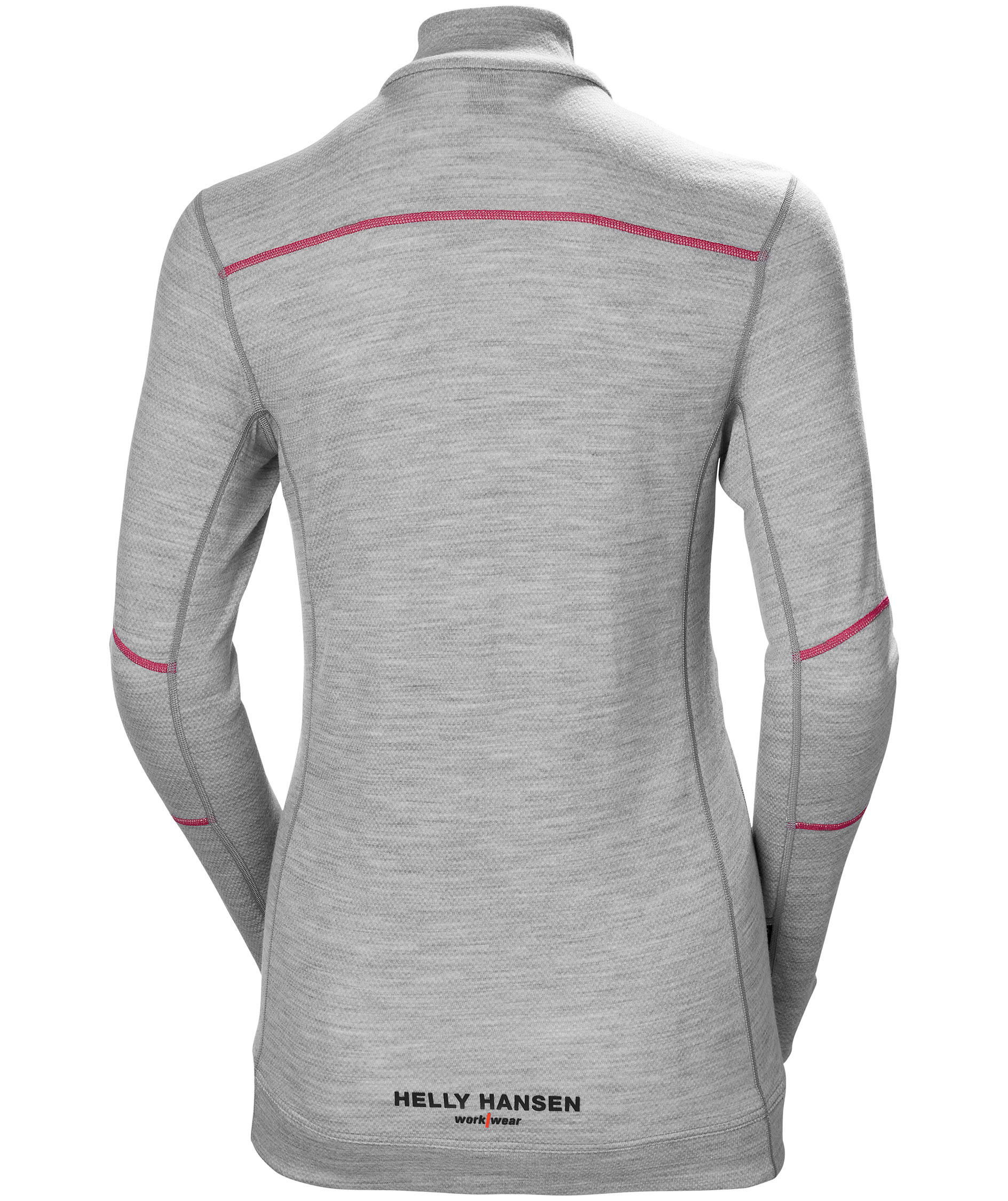 Helly Hansen Lifa dame langermet superundert&oslash;y half zip med merinoull, Grey melange, large image number 2