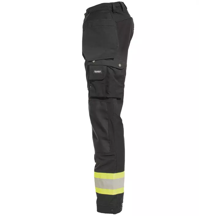 Tranemo Comfort Stretch craftsman trousers, Black/Hi-Vis Yellow, large image number 2