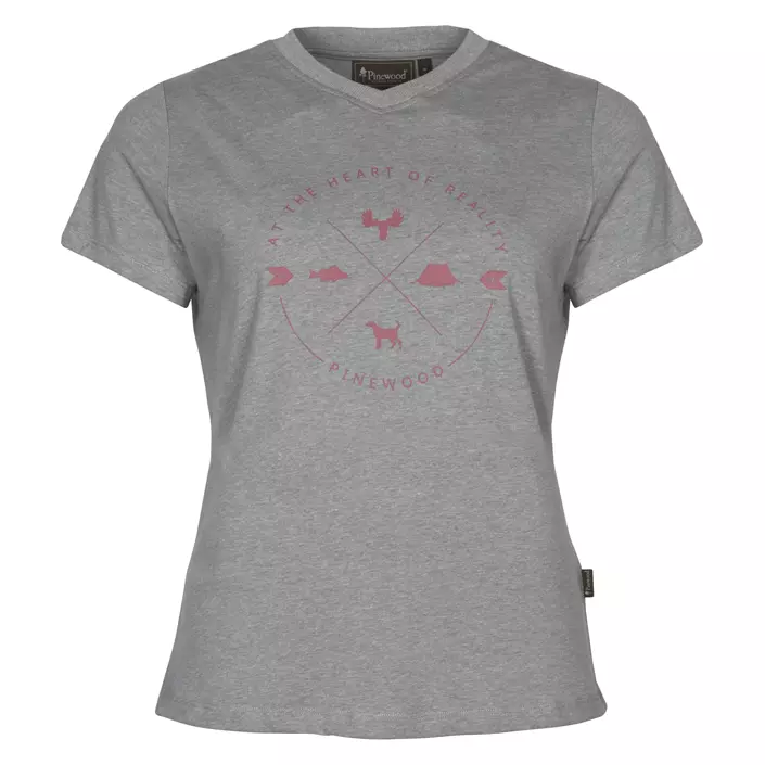 Pinewood Finnveden Trail dame T-shirt, Light Grey Melange, large image number 0