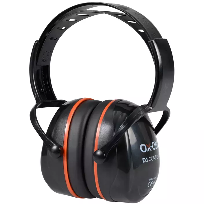 OX-ON D1 Comfort ear defenders, Black/Red, Black/Red, large image number 0