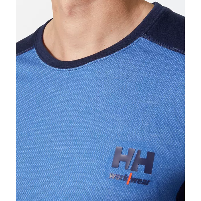 Helly Hansen Lifa Thermounterhemd mit Merinowolle, Navy/Stone blue, large image number 4