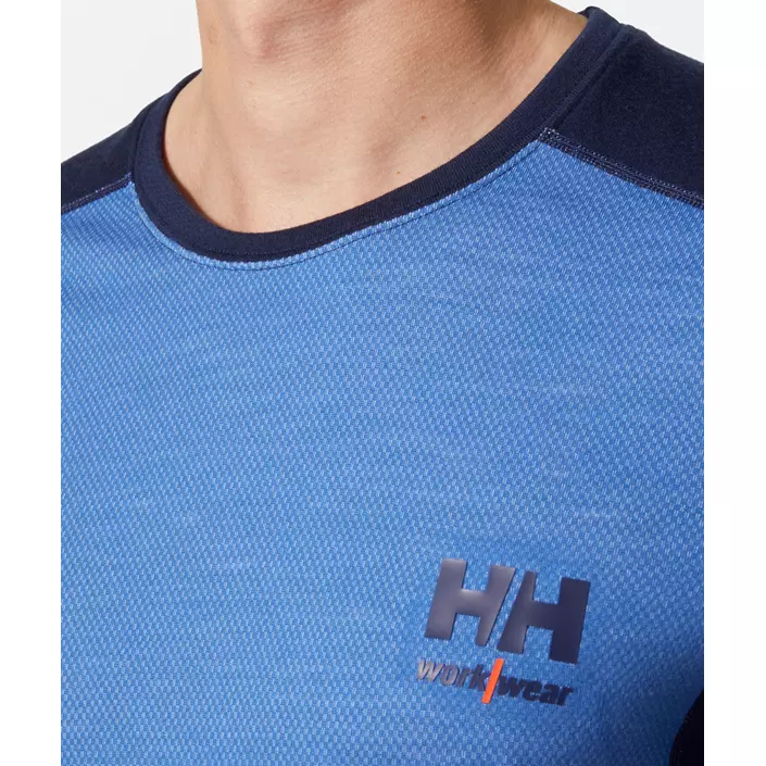 Helly Hansen Lifa Thermounterhemd mit Merinowolle, Navy/Stone blue, large image number 4