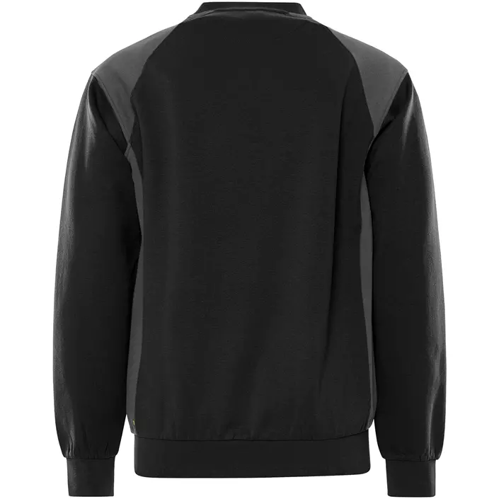 Fristads sweatshirt 7048 GSM, Black/Grey, large image number 2