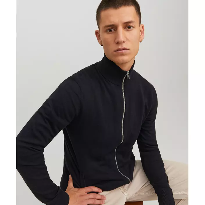 Jack & Jones JJEEMIL stickad cardigan, Svart, large image number 4