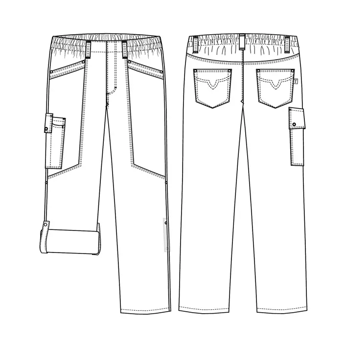 Kentaur pull-on flex trousers, White, large image number 2