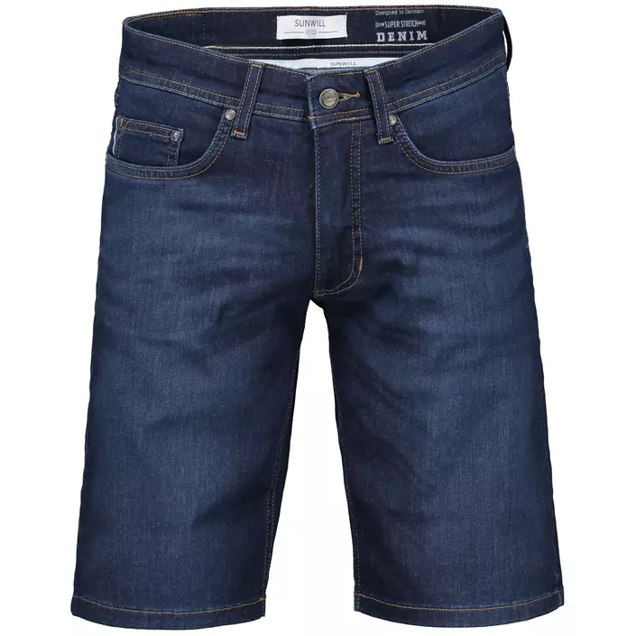 Sunwill Denim Super Stretch Shorts, Dark blue, large image number 0