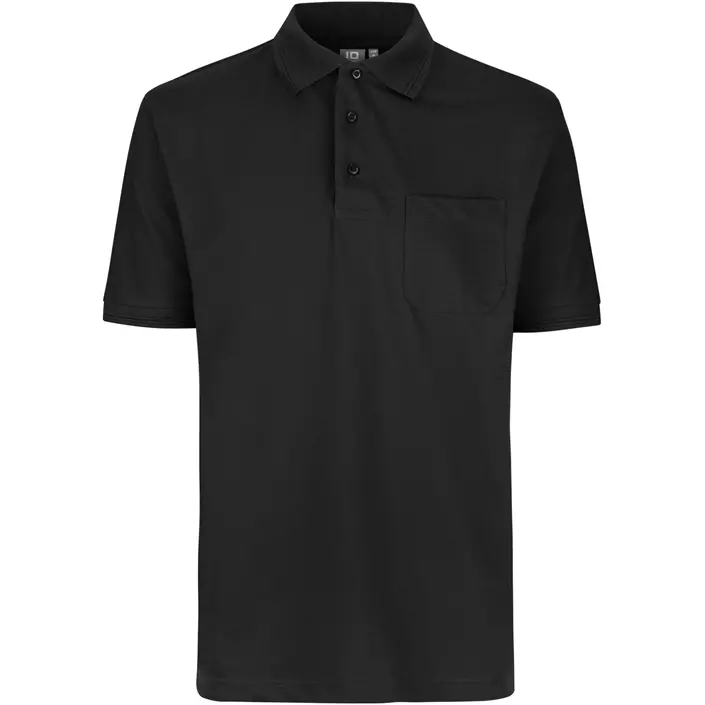 ID PRO Wear Polo T-shirt med brystlomme, Sort, large image number 0