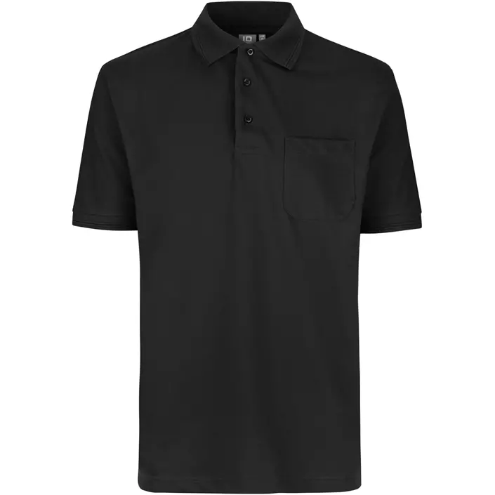 ID PRO Wear Polo shirt with chest pocket, Black, large image number 0