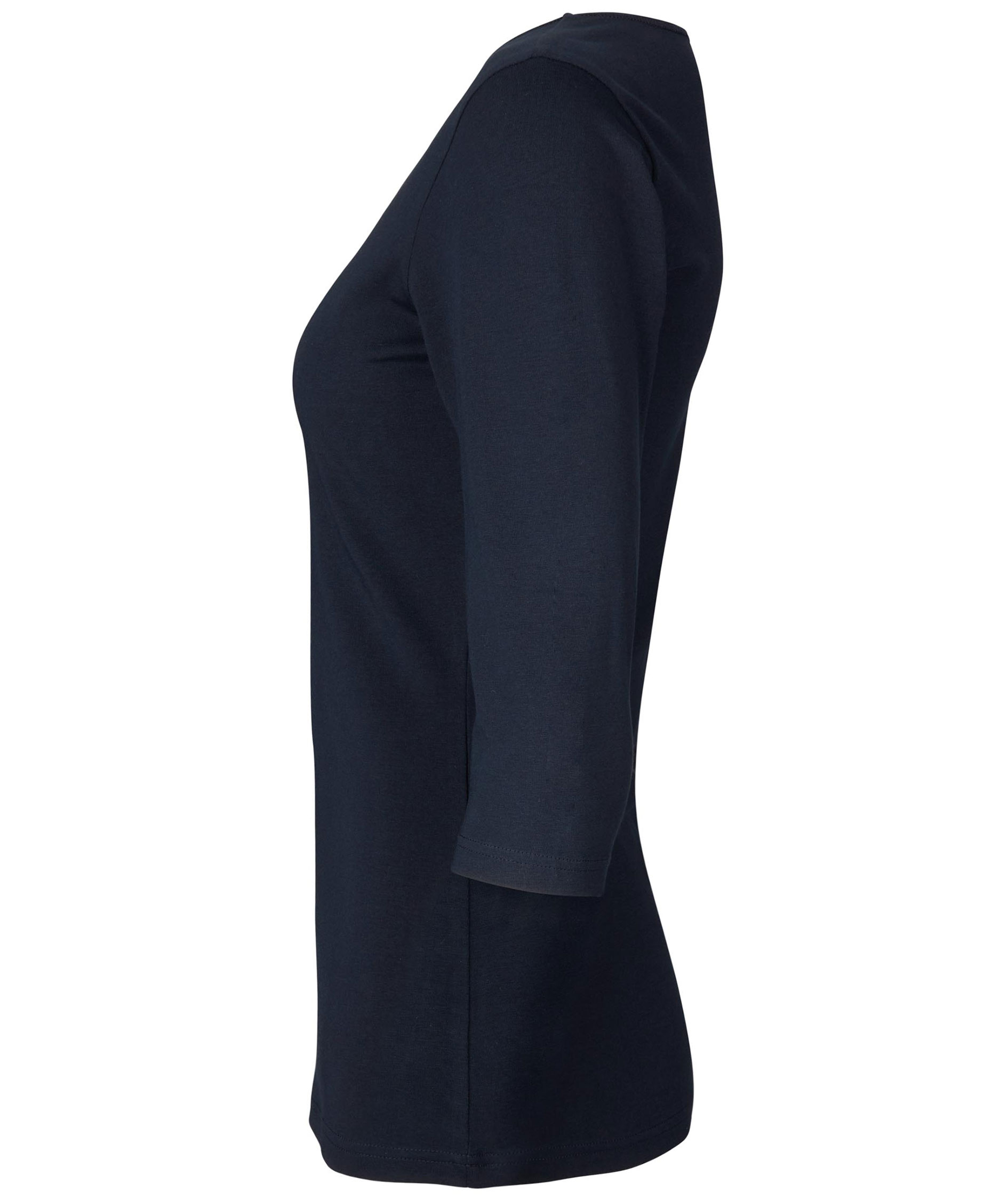 ID 3/4 sleeved women's stretch T-shirt, Navy, large image number 2