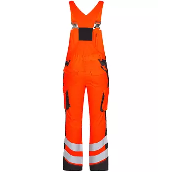 Engel Safety Light women's bib and brace, Hi-vis orange/Grey