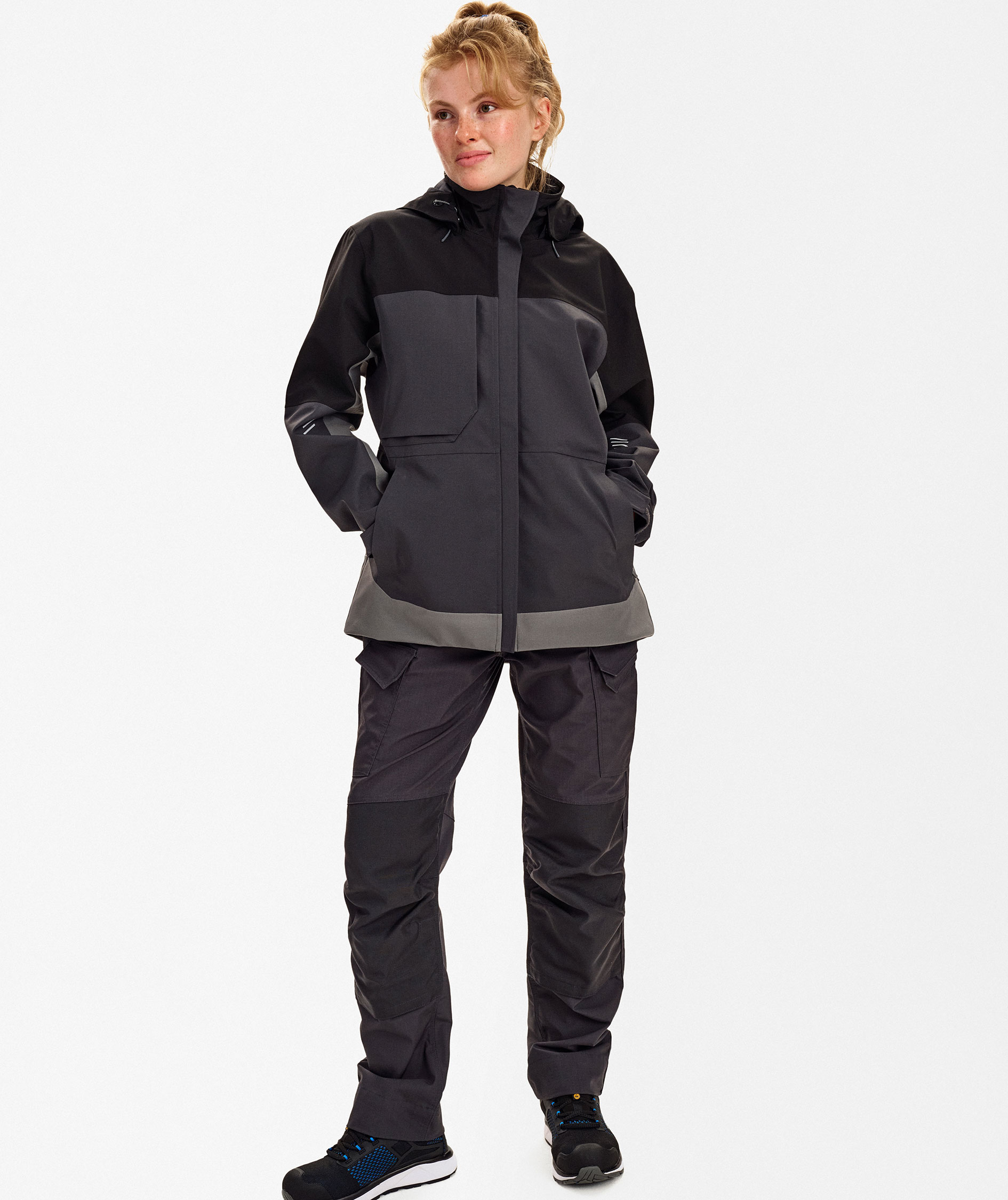 Engel Entire dame skalljakke, Anthracite Grey/Black, large image number 2