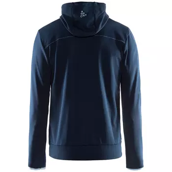 Craft Leisure hoodie med blixtlås, Mörk marinblå
