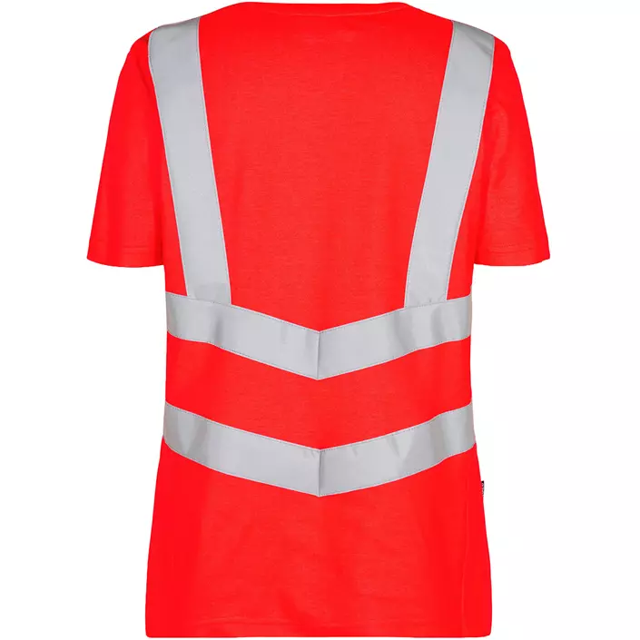 Engel Safety dame T-shirt, Hi-Vis Rød, large image number 1