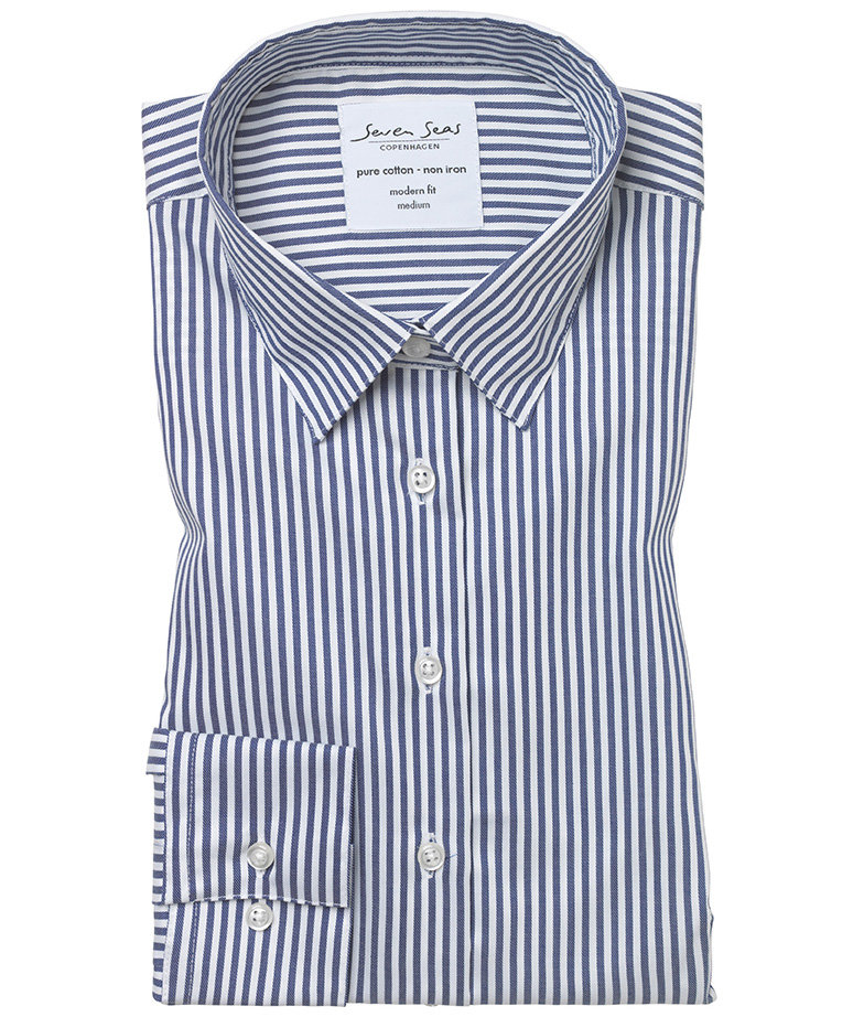 Seven Seas Kadet modern fit women's shirt, Navy, large image number 4