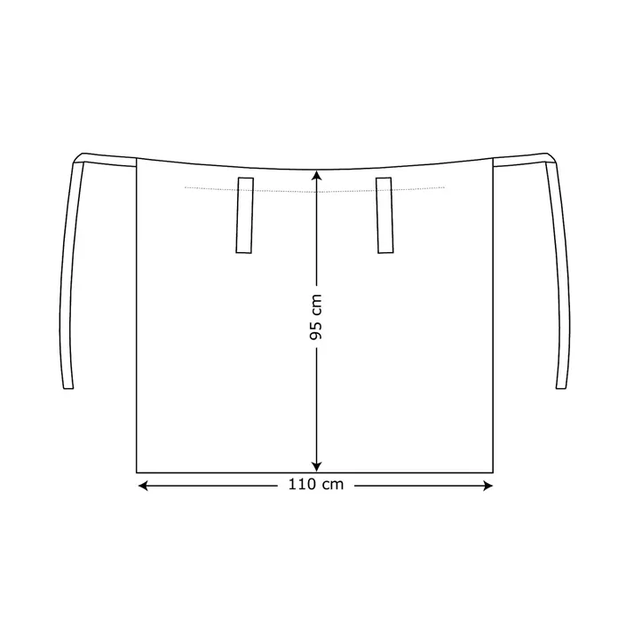 Kentaur apron with pocket opening, Black, Black, large image number 3