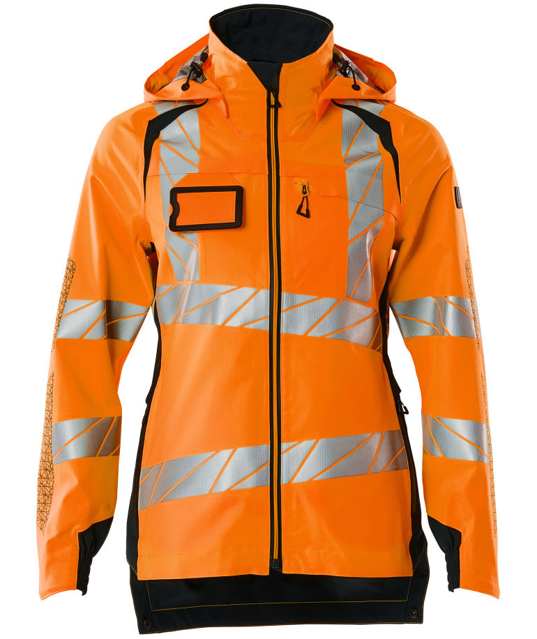 Mascot Accelerate Safe women's shell jacket, Hi-Vis Orange/Dark Marine, large image number 0